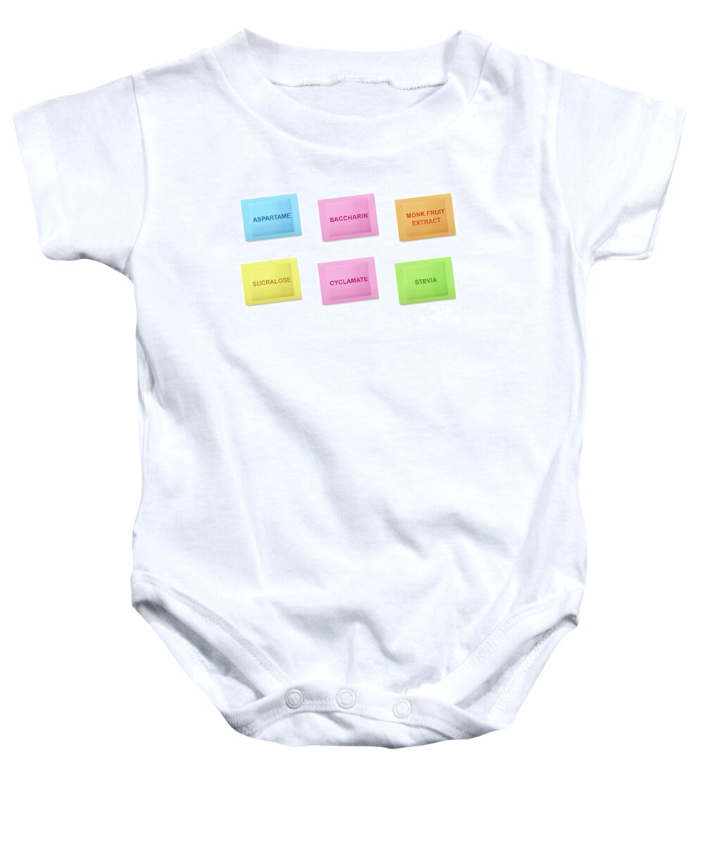 Color codes of sugar substitute packets, sweetener pouches, color  definition Onesie by Peter Hermes Furian - Pixels