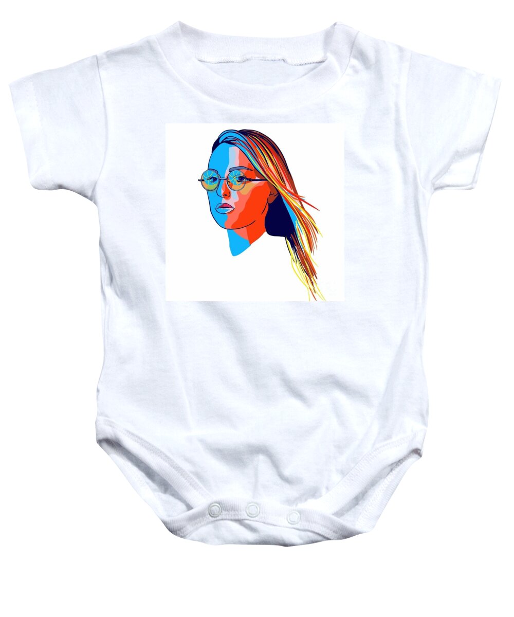 Color Baby Onesie featuring the digital art Color Wheel by Sara Becker