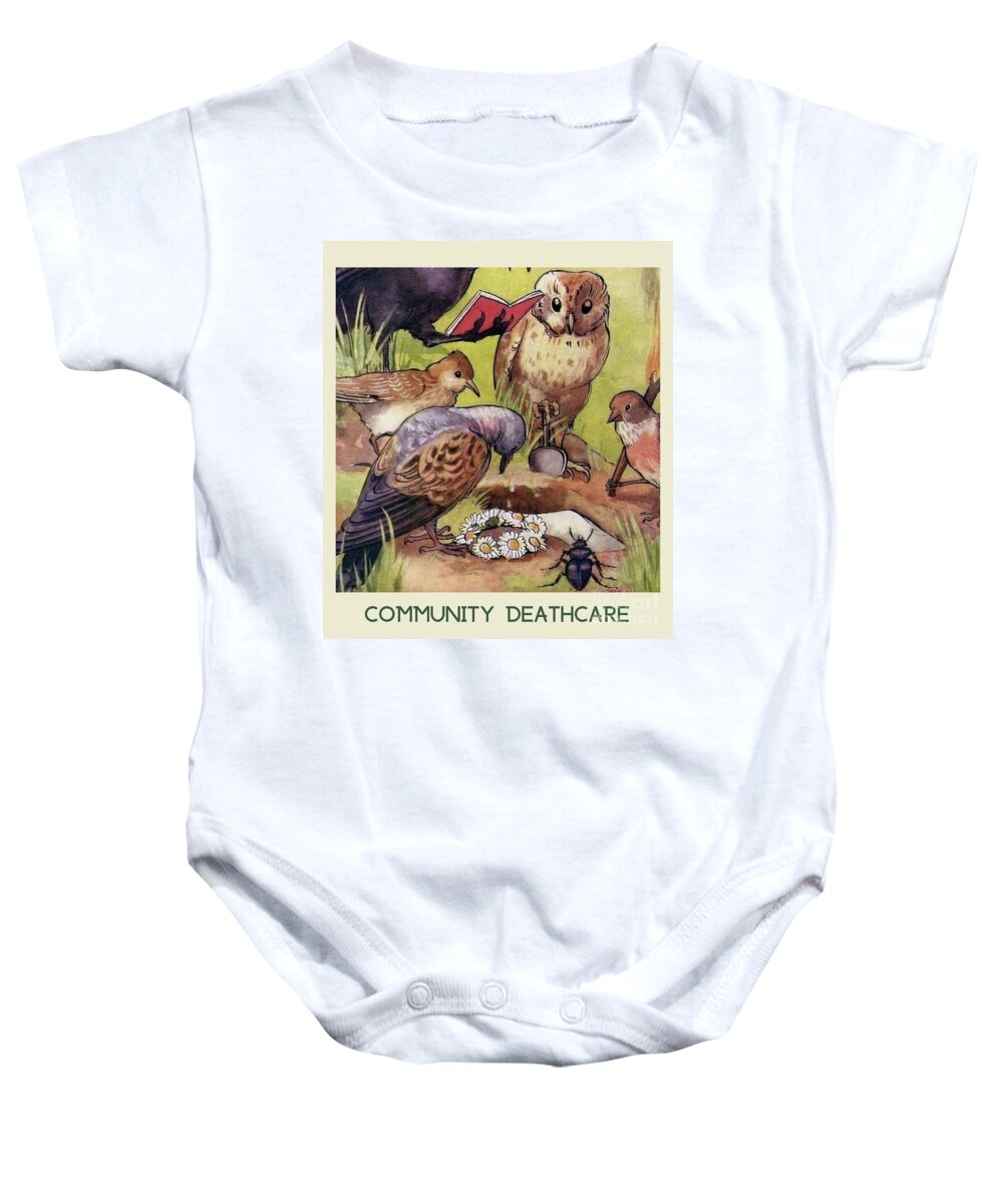 Community Deathcare Baby Onesie featuring the digital art Community deathcare by Nicola Finch
