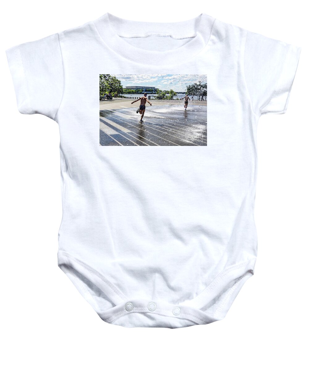 People Baby Onesie featuring the photograph Cooling Off by Thomas Marchessault