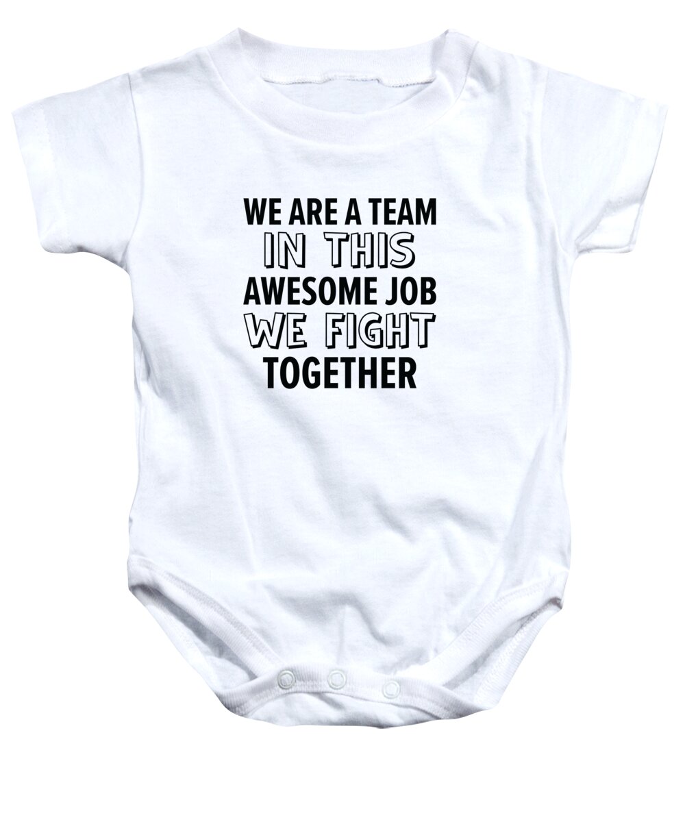 Coworker Baby Onesie featuring the digital art Coworker Office Family Heart Rate Medical Team Workplace by Toms Tee Store