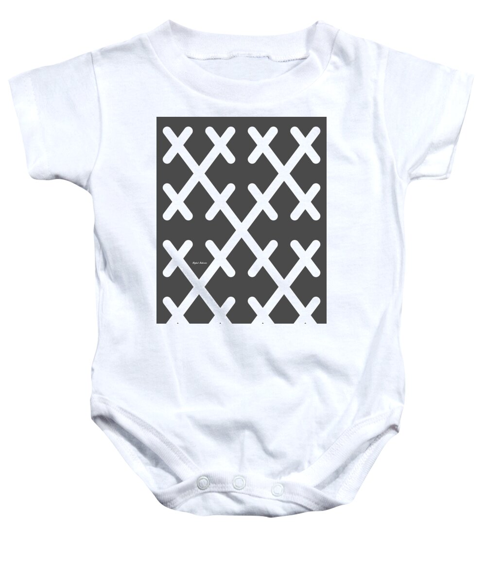 Patterns Baby Onesie featuring the painting Cross Roads by Rafael Salazar