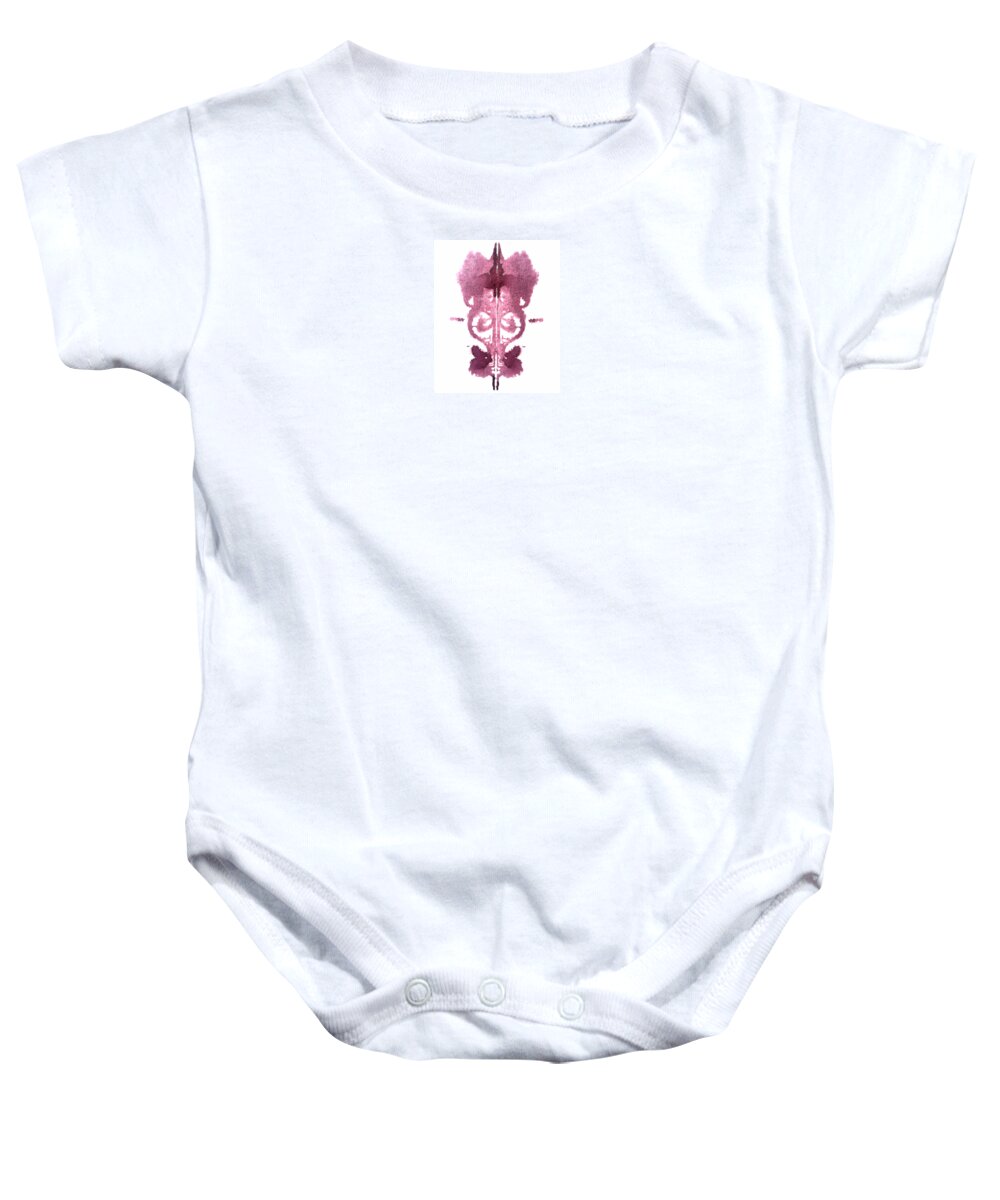 Ink Blot Baby Onesie featuring the painting Crown Chakra by Stephenie Zagorski