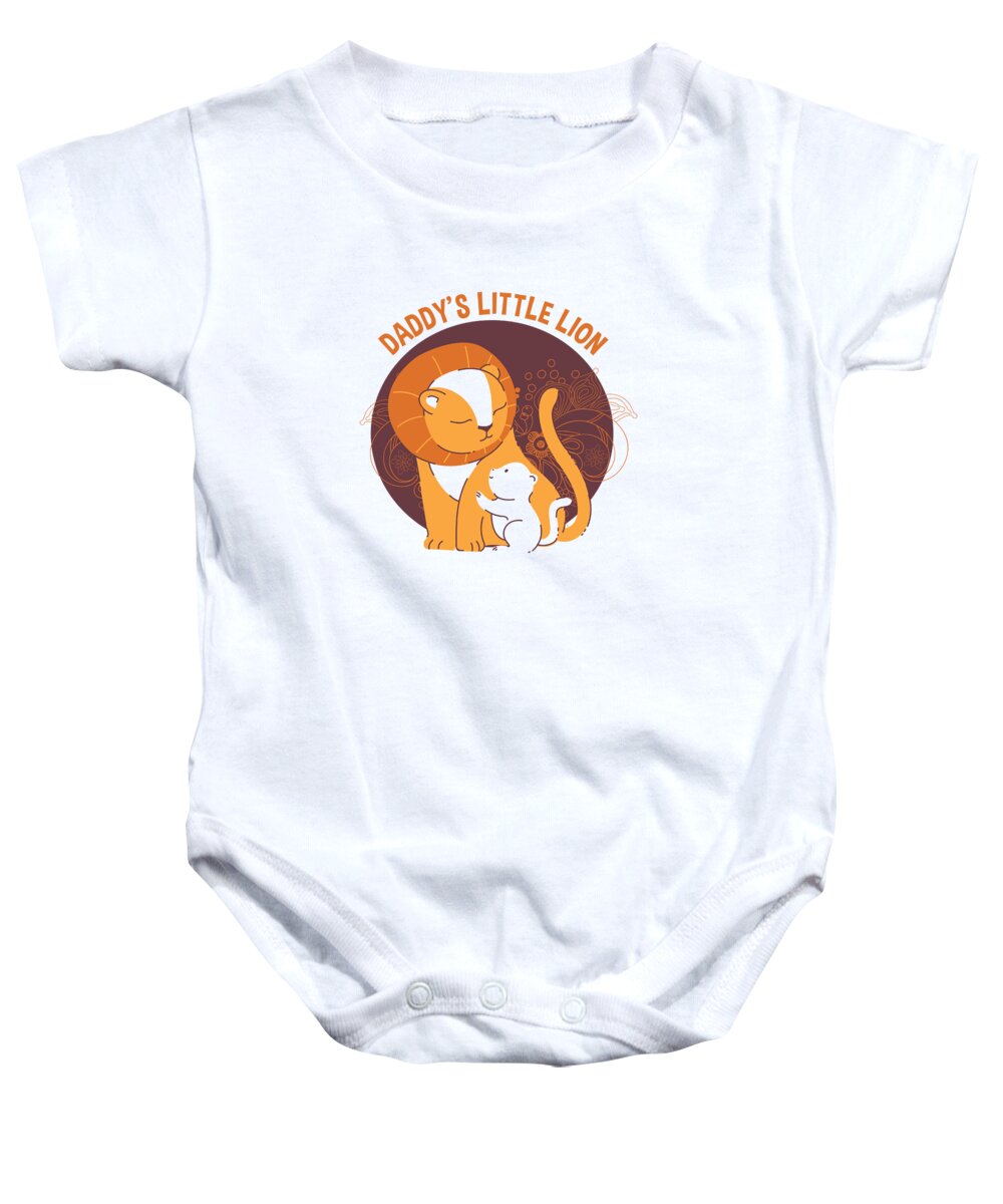 Lion Baby Onesie featuring the digital art Daddys Little Lion by Jacob Zelazny
