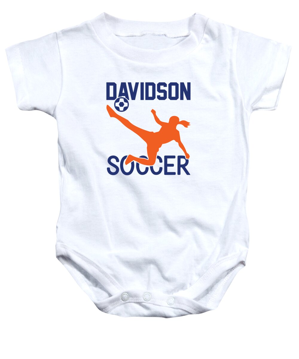 Soccer Baby Onesie featuring the digital art Davidson Soccer by Jacob Zelazny