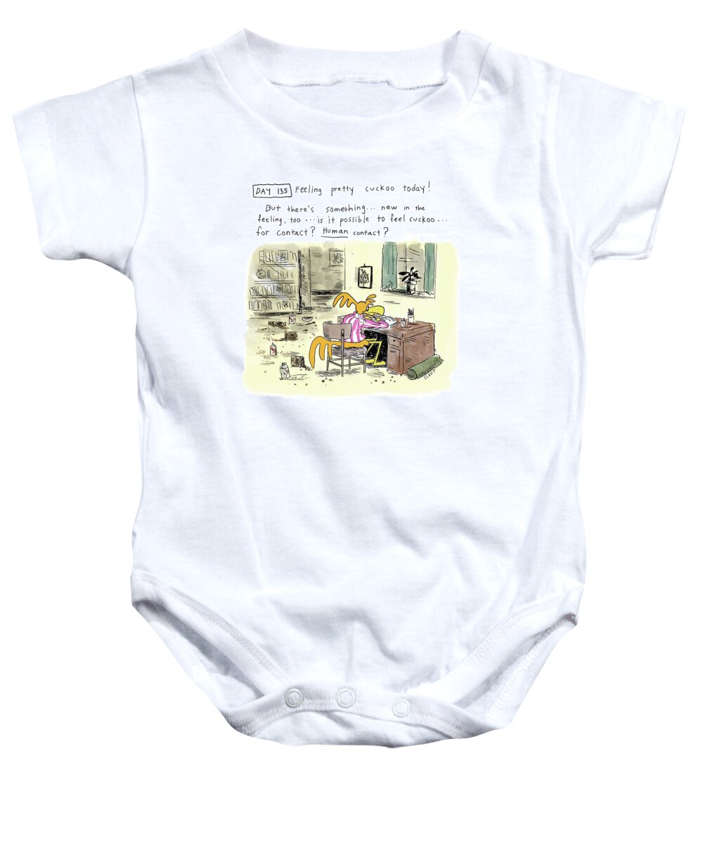 Captionless Baby Onesie featuring the drawing Day 135 by Sara Lautman