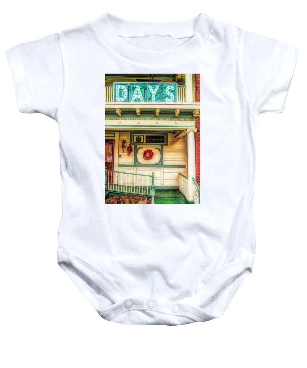Ocean Grove Baby Onesie featuring the photograph Days Icre Ceam Store by Gary Slawsky