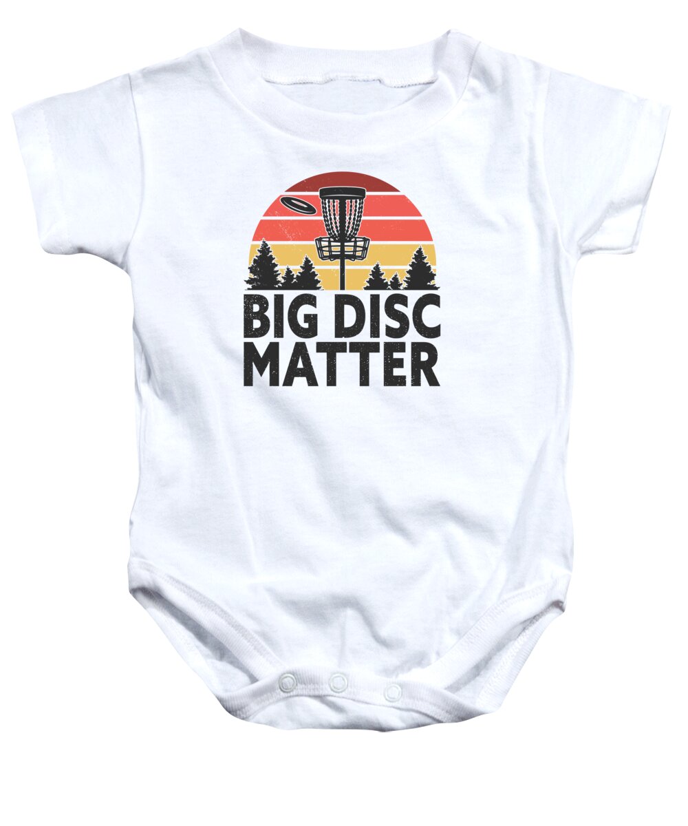 Disc Golf Baby Onesie featuring the digital art Disc Golf Sport Frisbee Player Flying Disc by Toms Tee Store