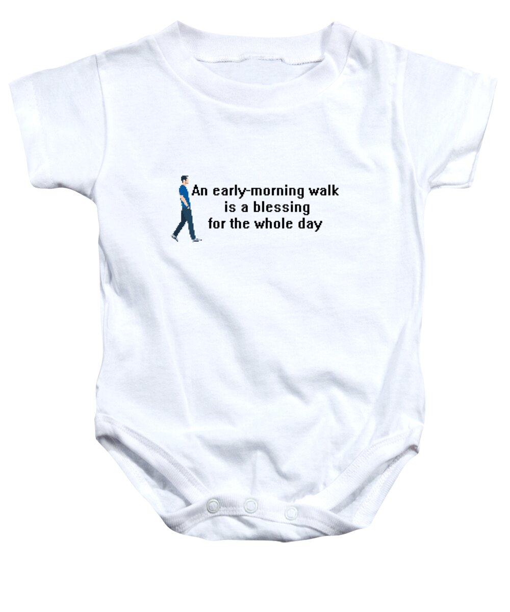 Day Baby Onesie featuring the digital art Early Morning Walk by AM FineArtPrints
