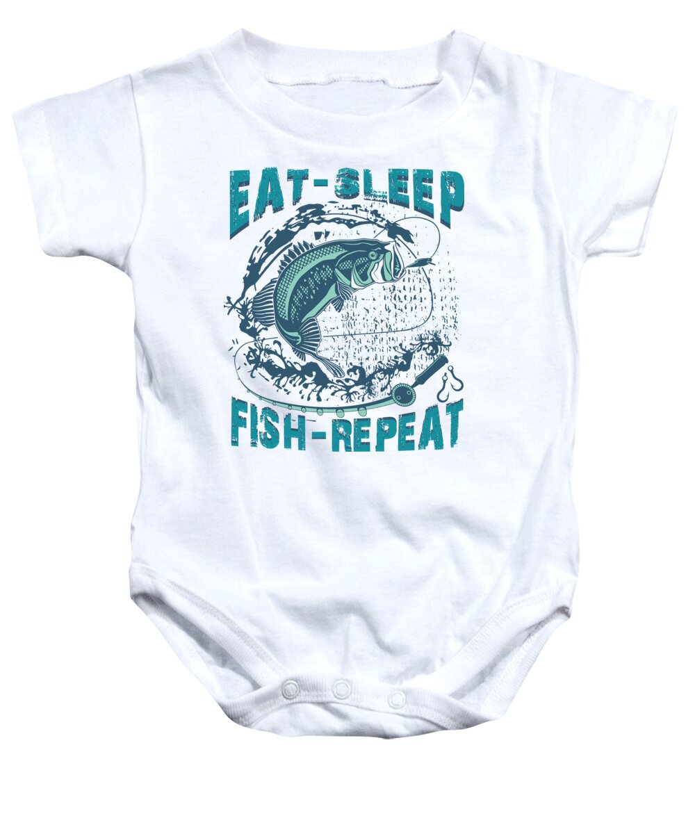 Eat Sleep Fish Fisherman Fishing T-shirt Gifts for Dad Grandpa