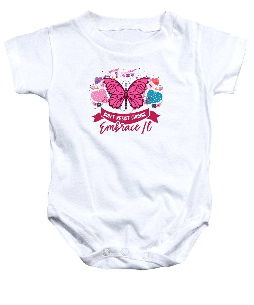 Entomologist Baby Onesie featuring the digital art Entomologist Butterfly Insect Nature Change by Toms Tee Store