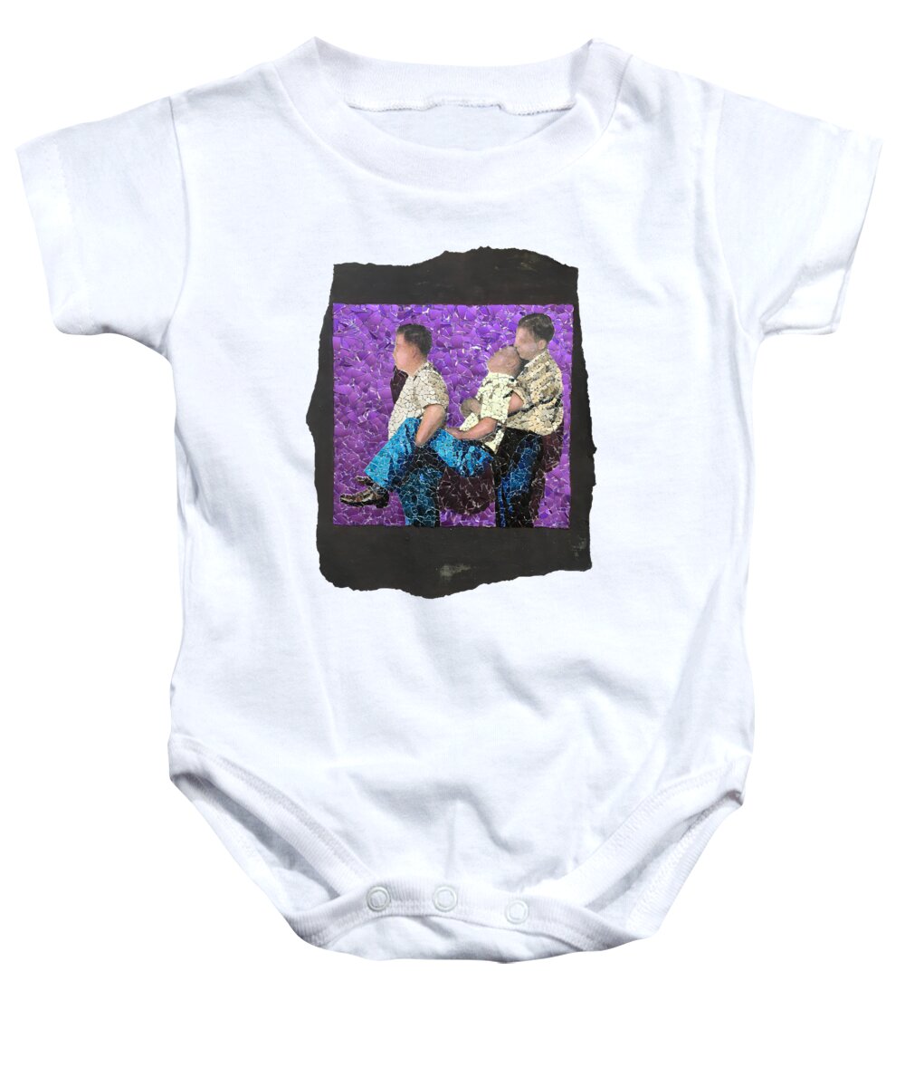 Glass Baby Onesie featuring the mixed media Fig. 108. Carrying patient by extremities. by Matthew Lazure