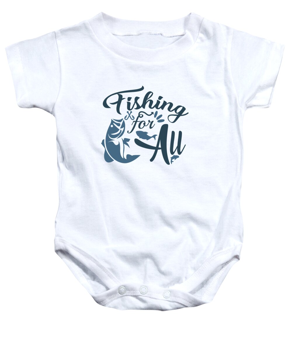 Fishing Baby Onesie featuring the digital art Fishing for all by Jacob Zelazny