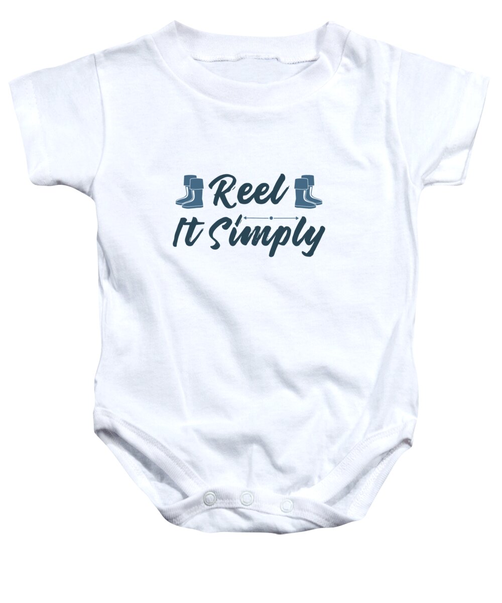 Fishing Baby Onesie featuring the digital art Fishing - Reel it simply by Jacob Zelazny