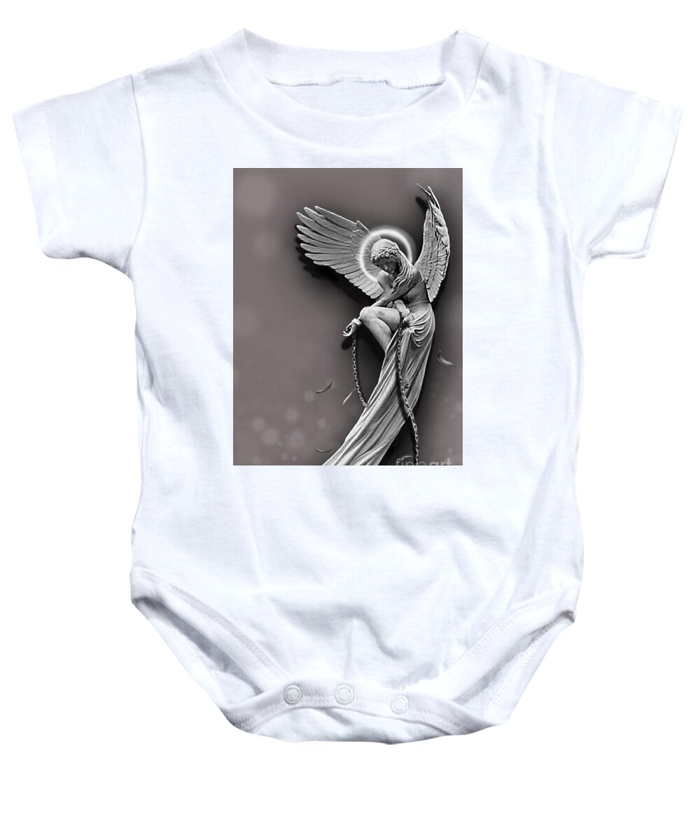 Vessels Of Wrath Baby Onesie featuring the digital art Fitted For Destruction by SORROW Gallery