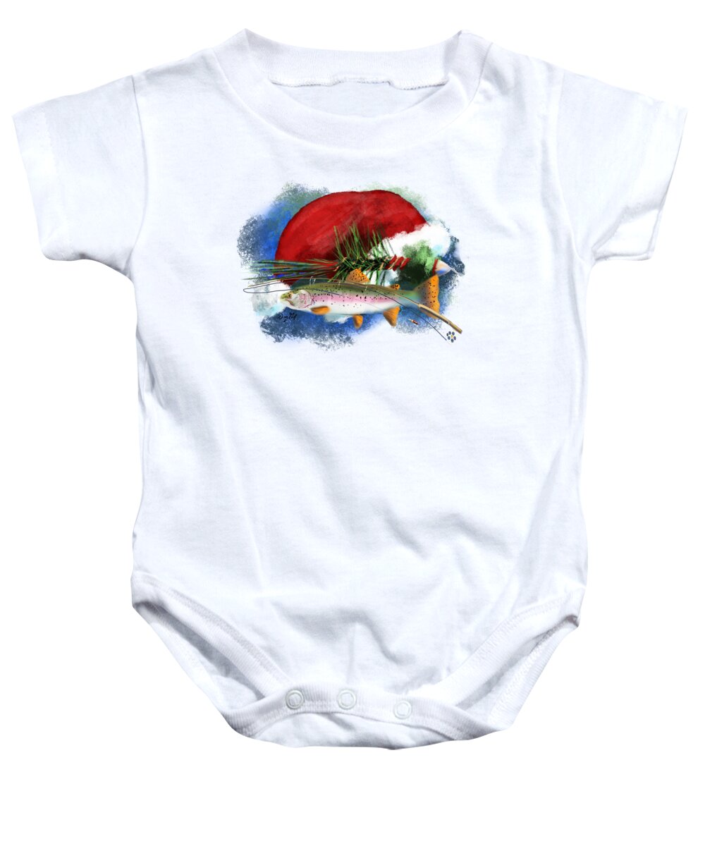 Fly Fishing Christmas Onesie by Doug Gist - Pixels