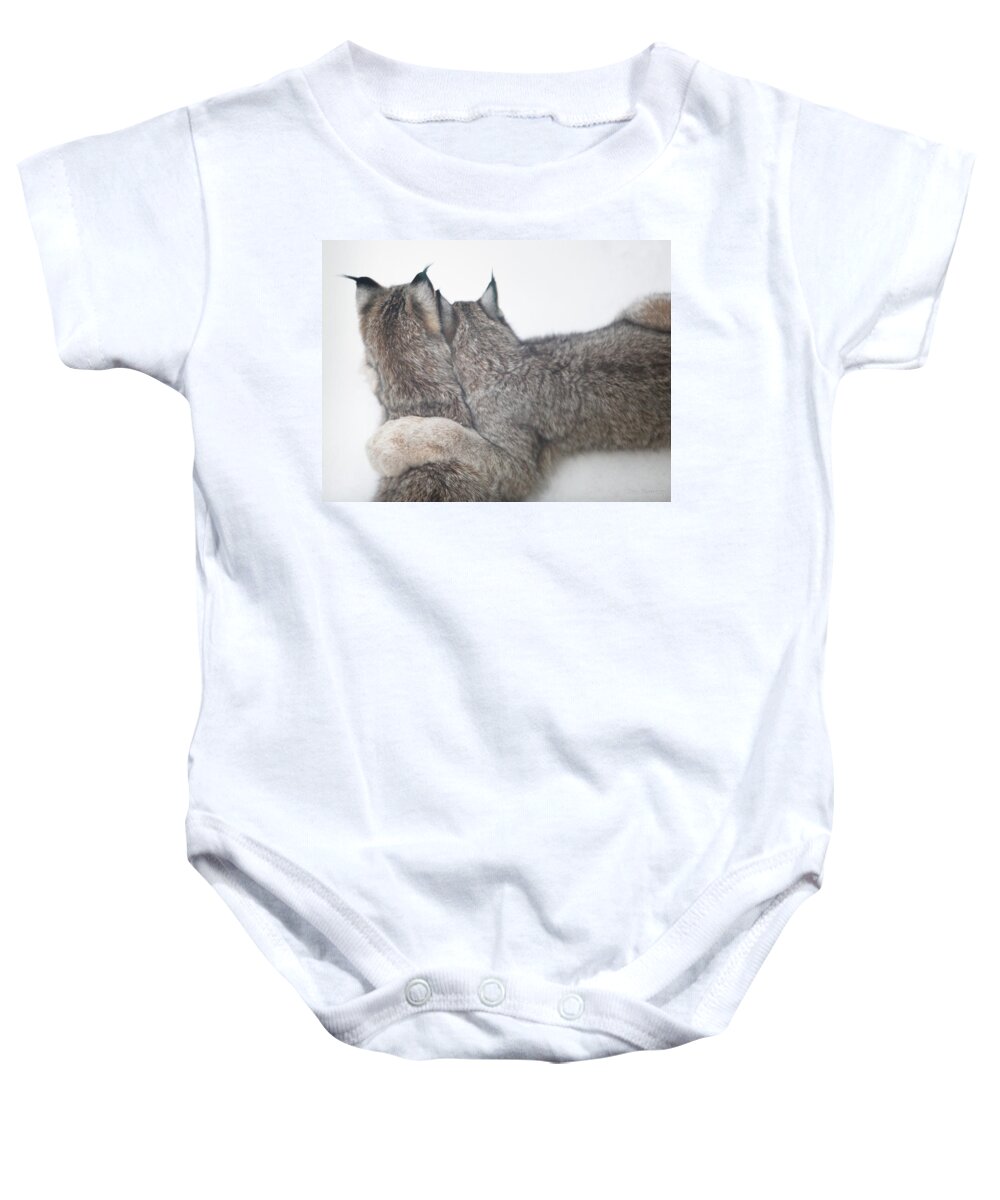 Lynx Baby Onesie featuring the photograph Forever Lynked by Tim Newton