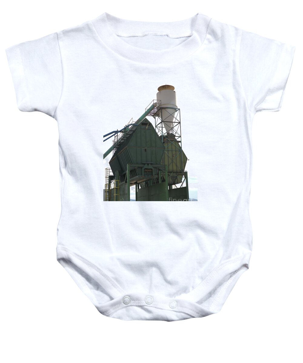 Lines Baby Onesie featuring the photograph Geometrics At A Pulp Plant by Kae Cheatham