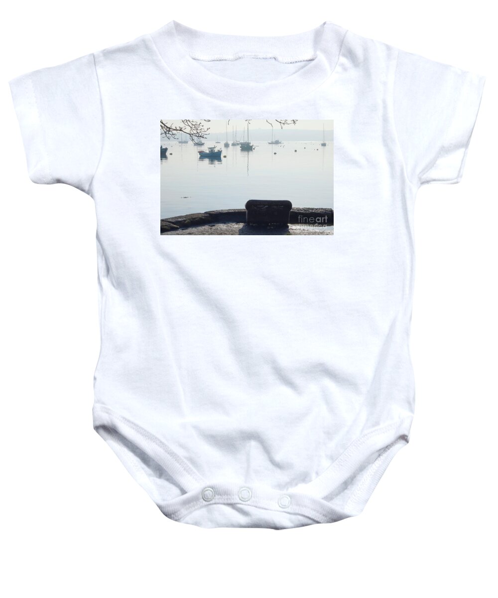 Greatwood Quay Baby Onesie featuring the photograph Greatwood Quay Mylor by Terri Waters