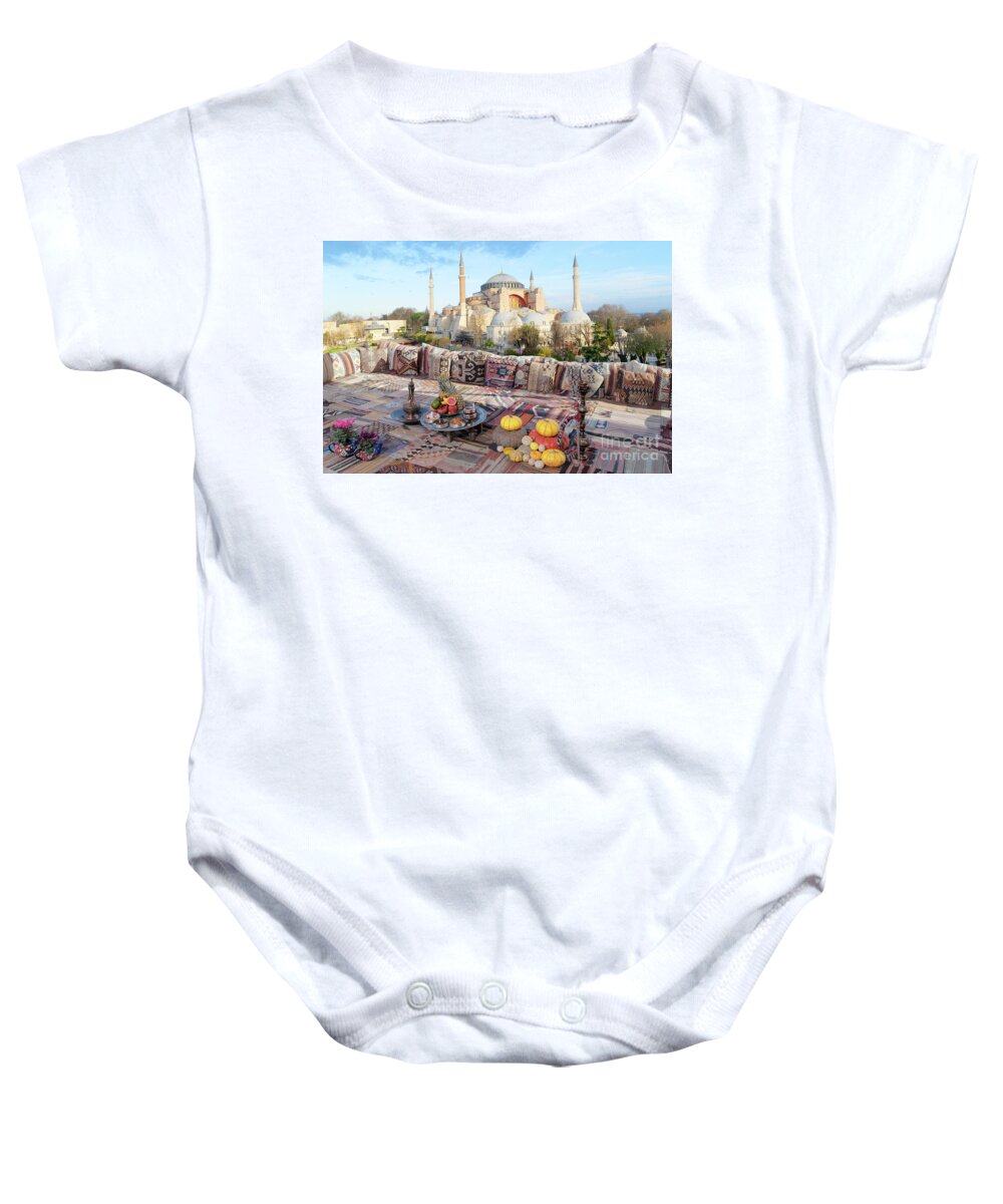 Hagia Sophia Baby Onesie featuring the photograph Hagia Sophia cathedral by Anastasy Yarmolovich