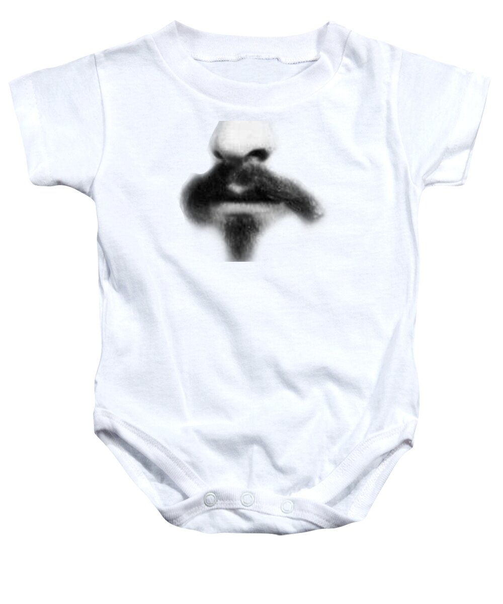  Baby Onesie featuring the photograph Hipster Mustache by Bill Cannon