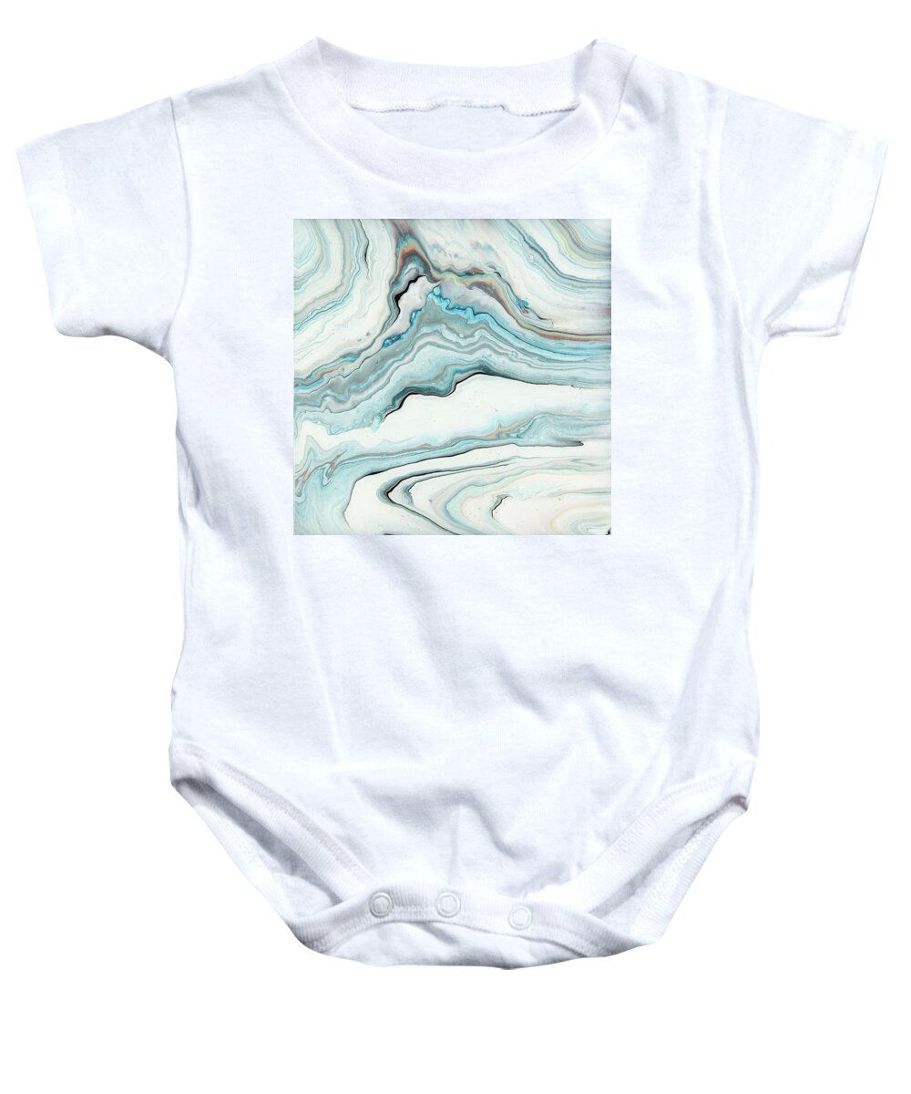 Abstract Baby Onesie featuring the mixed media Hope by Debra Lyons