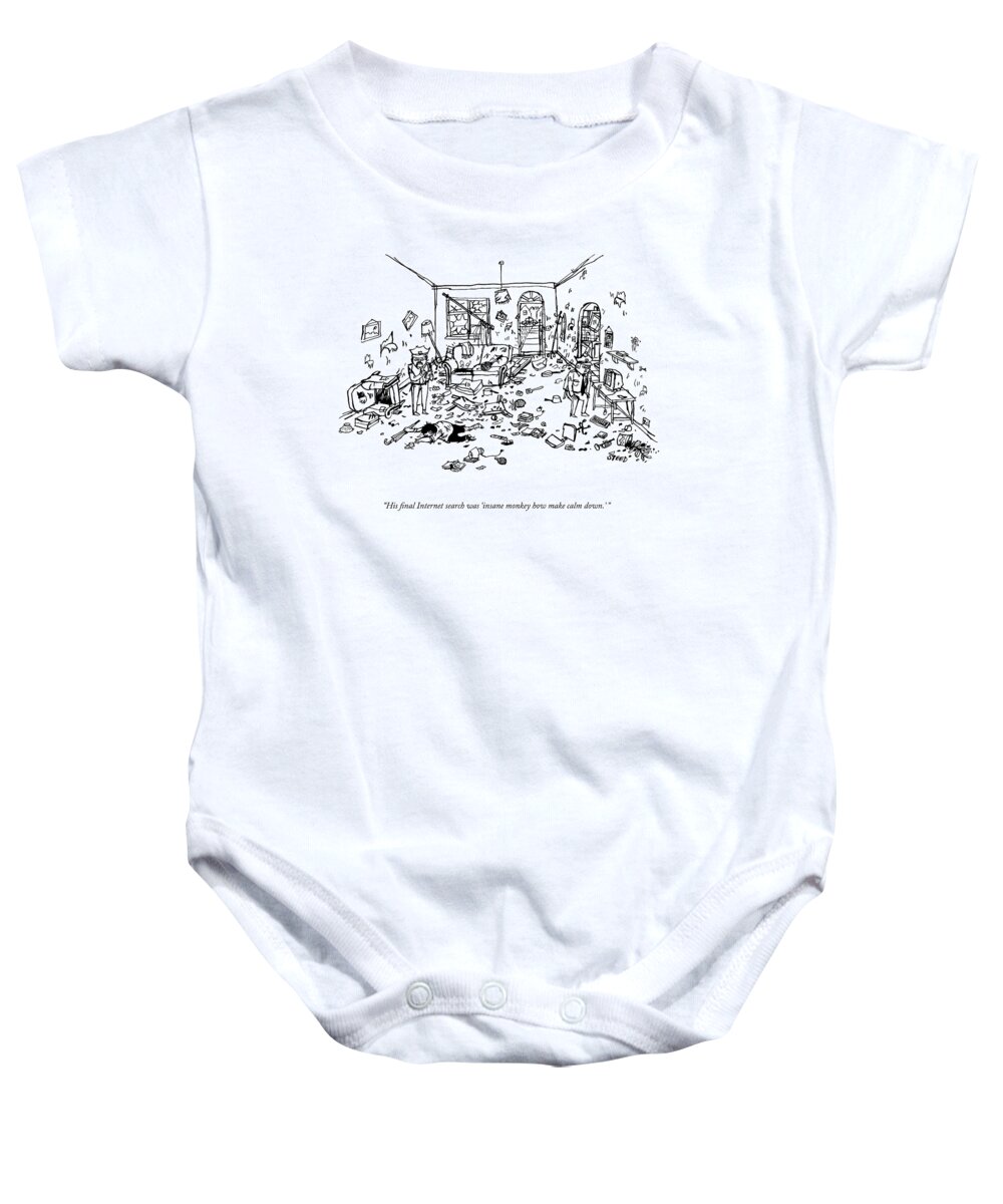 A25752 Baby Onesie featuring the drawing How Make Calm Down by Edward Steed