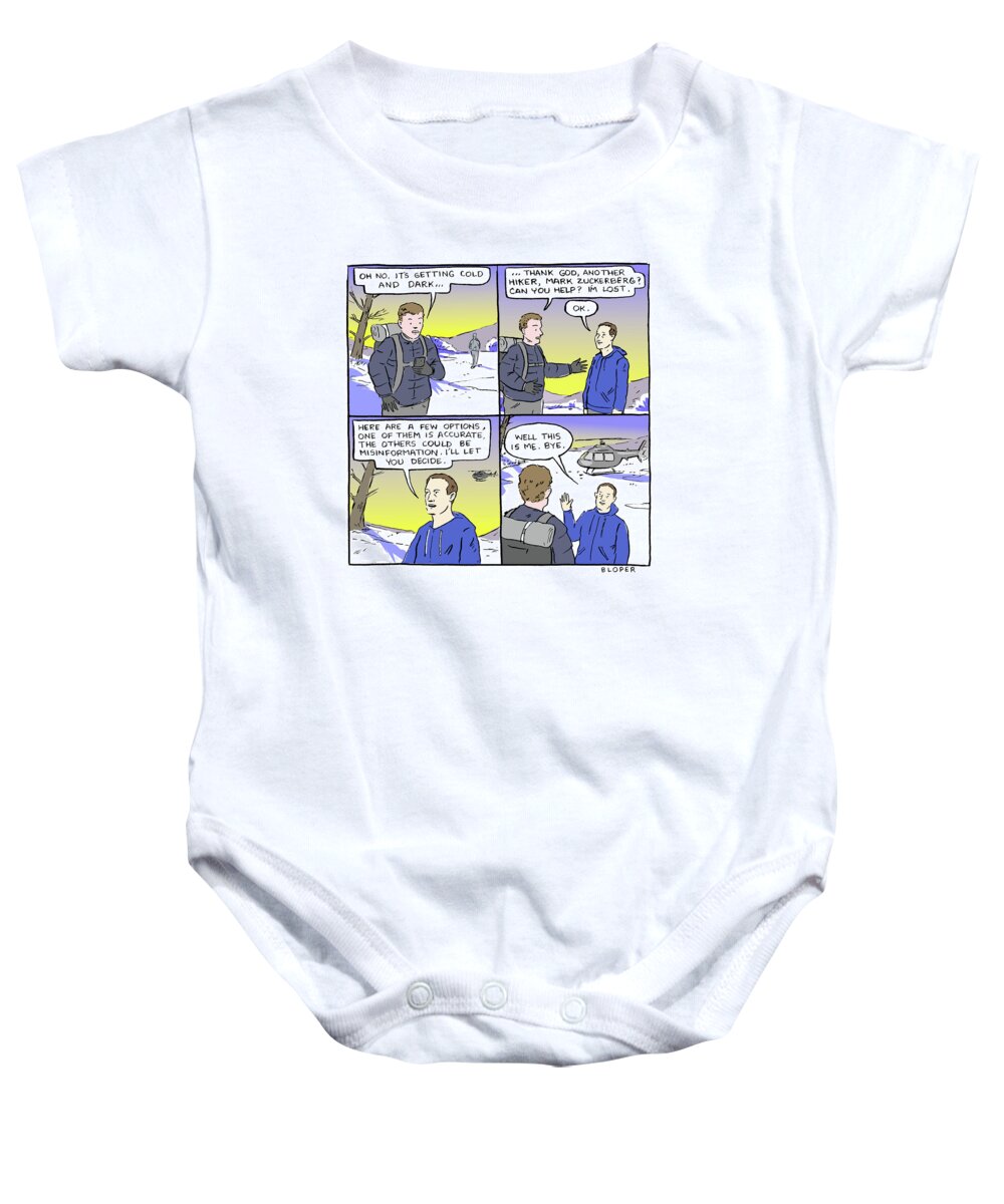 Captionless Baby Onesie featuring the drawing I'm Lost by Brendan Loper