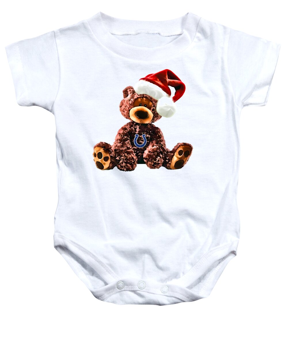 Indianapolis Colts Santa Bear Onesie by CAC Graphics - Pixels