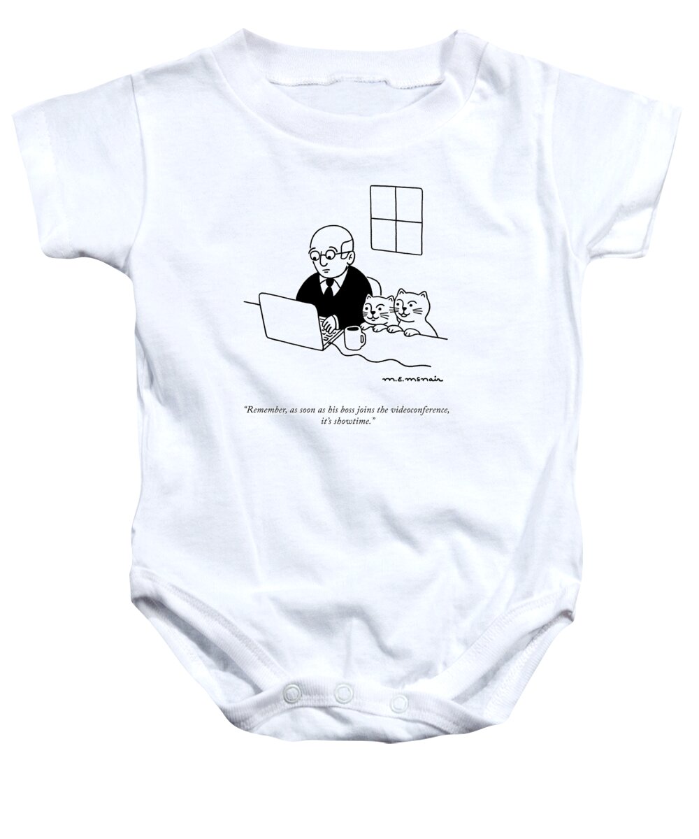 remember Baby Onesie featuring the drawing It's Showtime by Elisabeth McNair