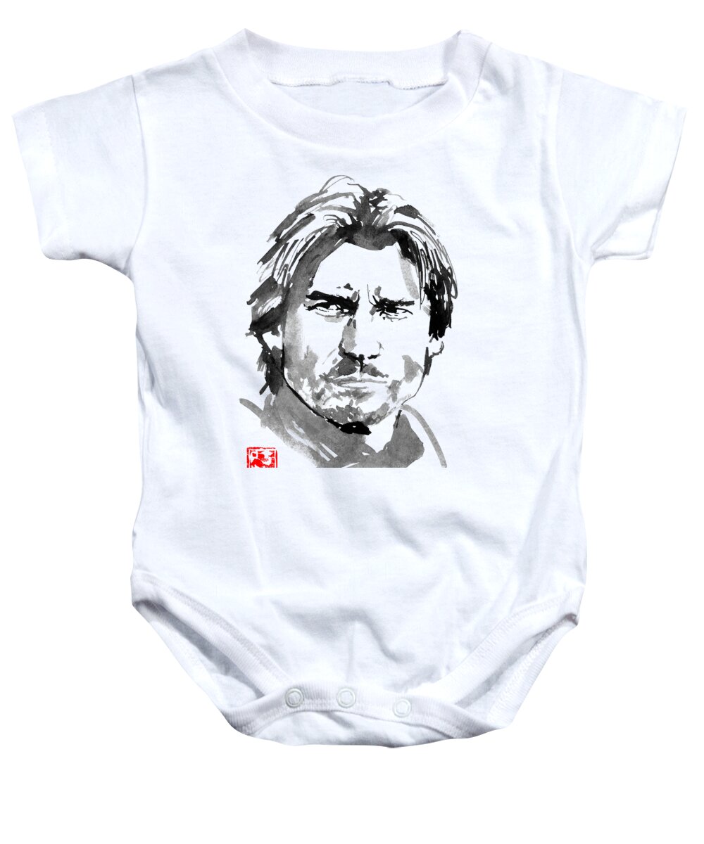 Jaime Lannister Baby Onesie featuring the painting Jaime Lannister by Pechane Sumie