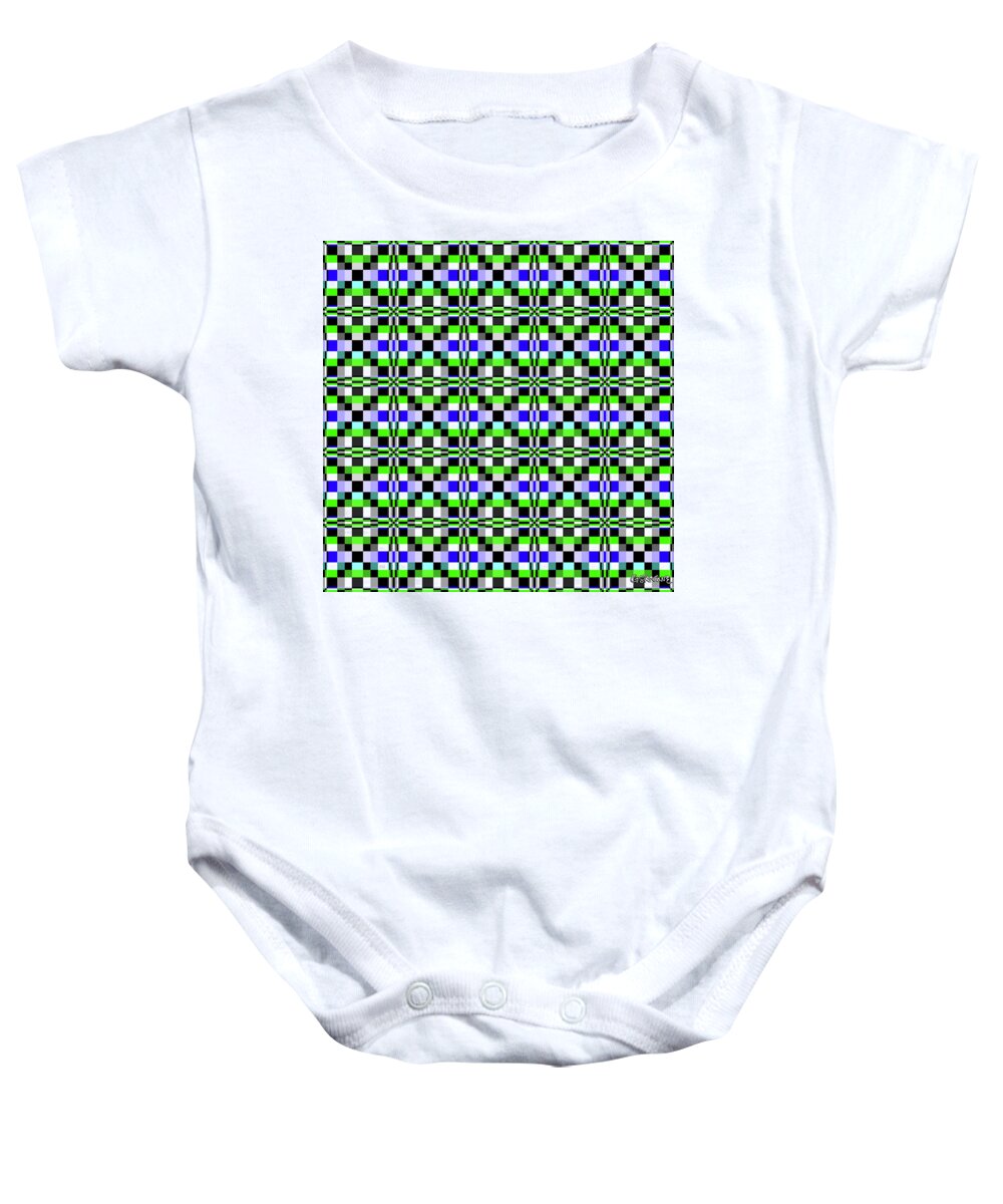 Orthogonal Baby Onesie featuring the mixed media Joy - D by Gianni Sarcone