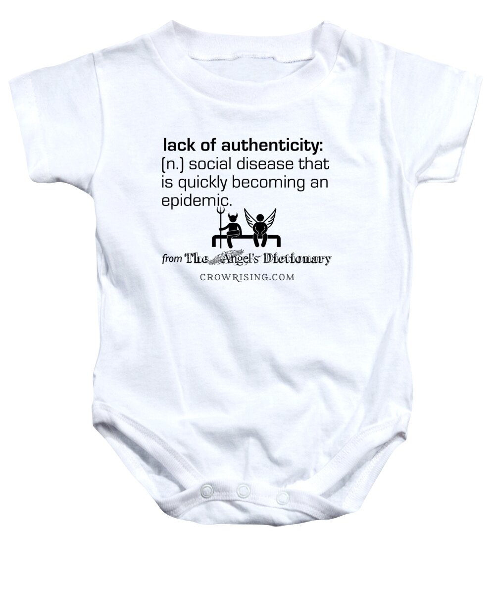 Authenticity Baby Onesie featuring the digital art Lack of Authenticity by Sol Luckman