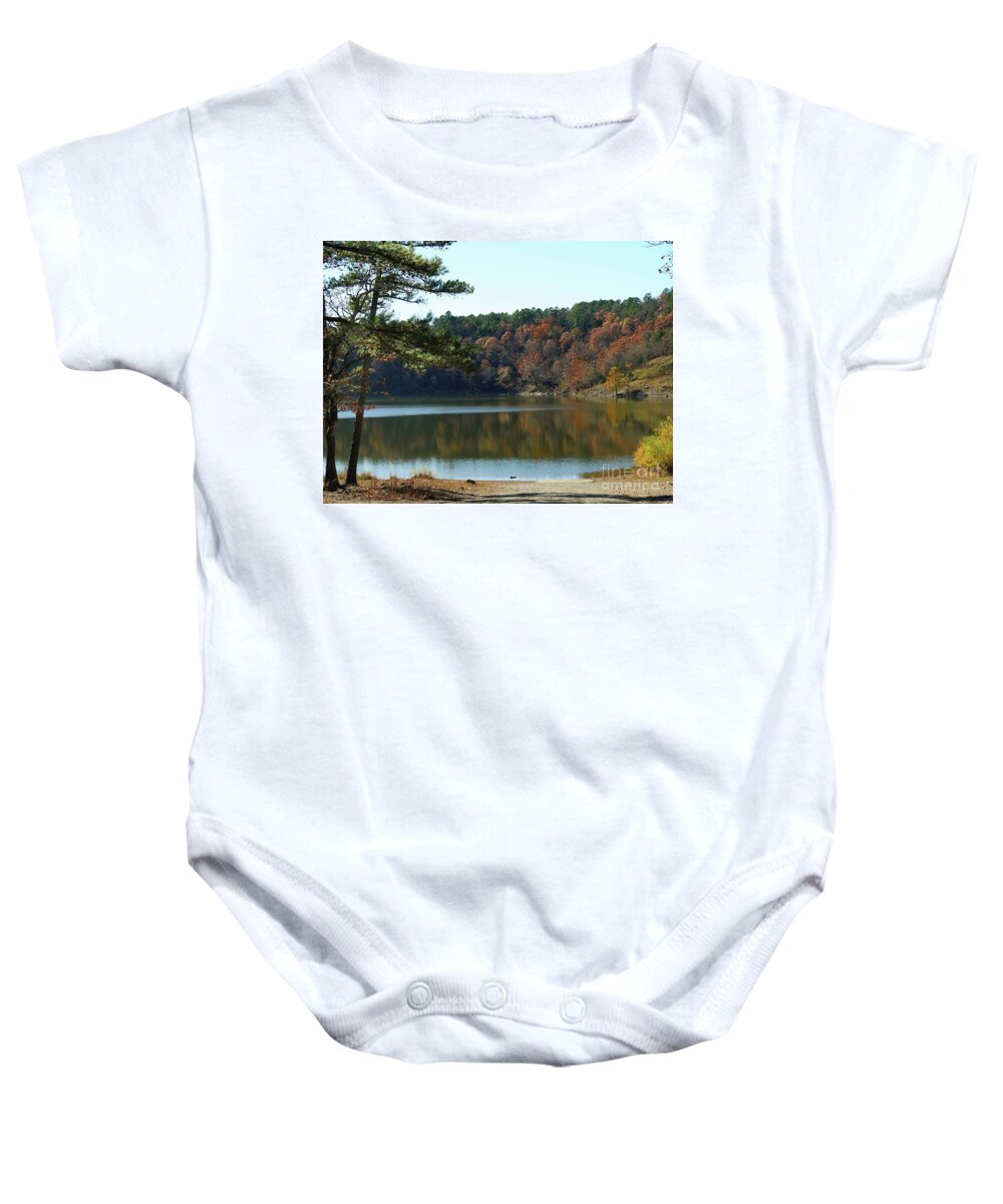Lake Baby Onesie featuring the photograph Fall Reflections by On da Raks