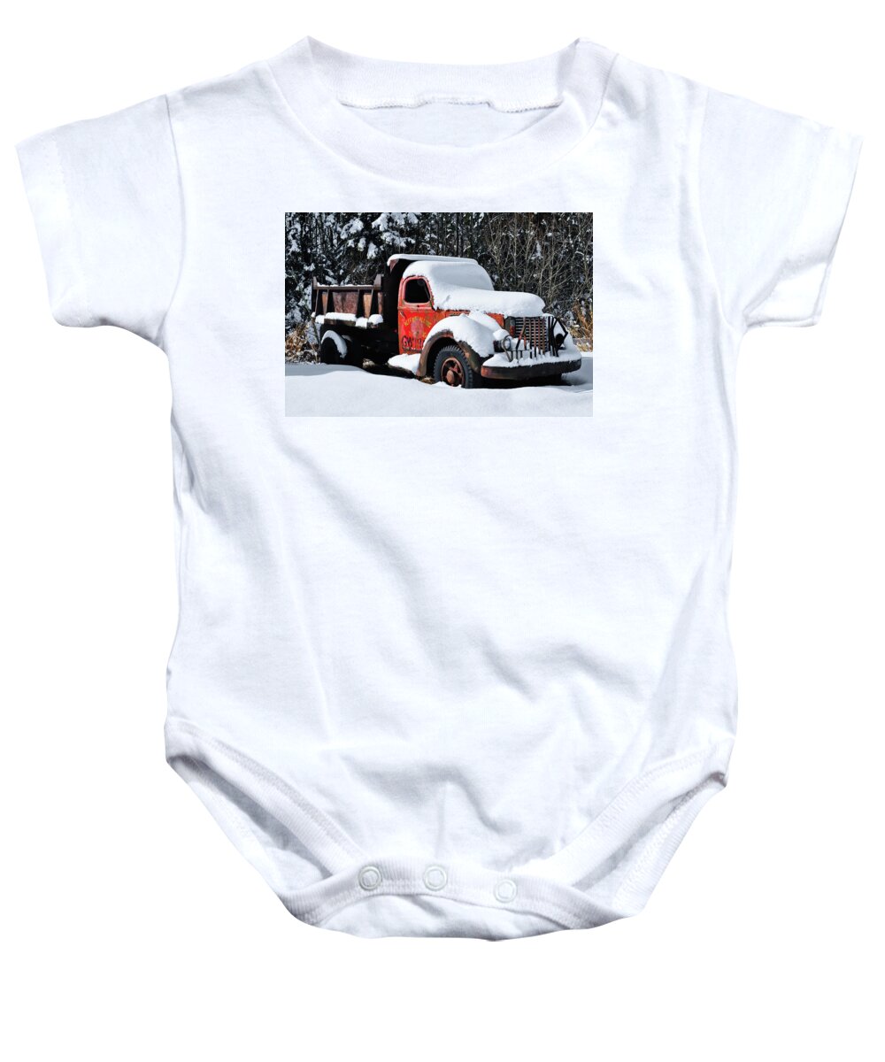 Duluth Baby Onesie featuring the photograph Lake Superior Truck by Kyle Hanson