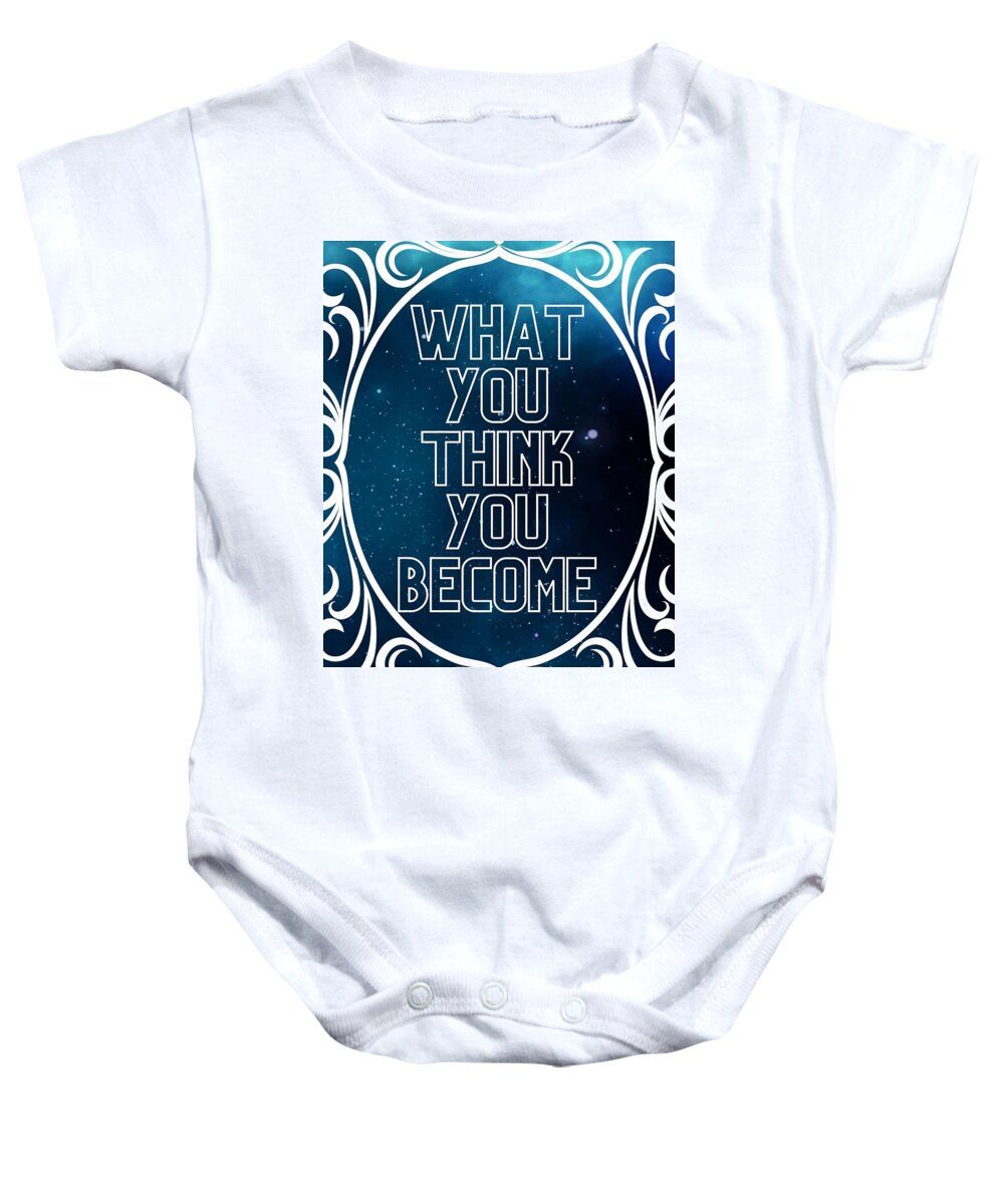 Law Of Attraction Baby Onesie featuring the digital art Law of Attraction Manifestation Poster by Caterina Christakos