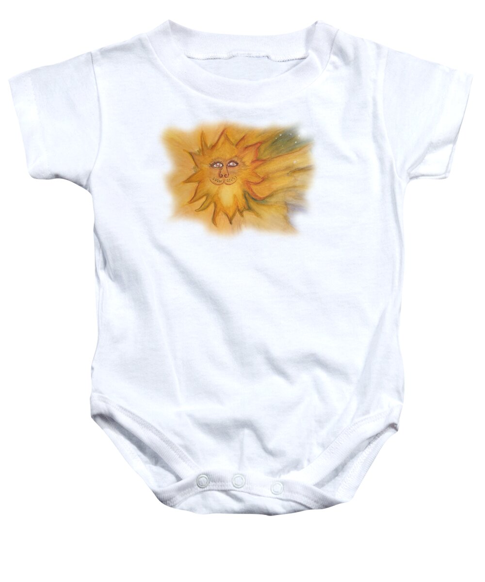 Lion Baby Onesie featuring the painting Lion Son by Sandy Rakowitz