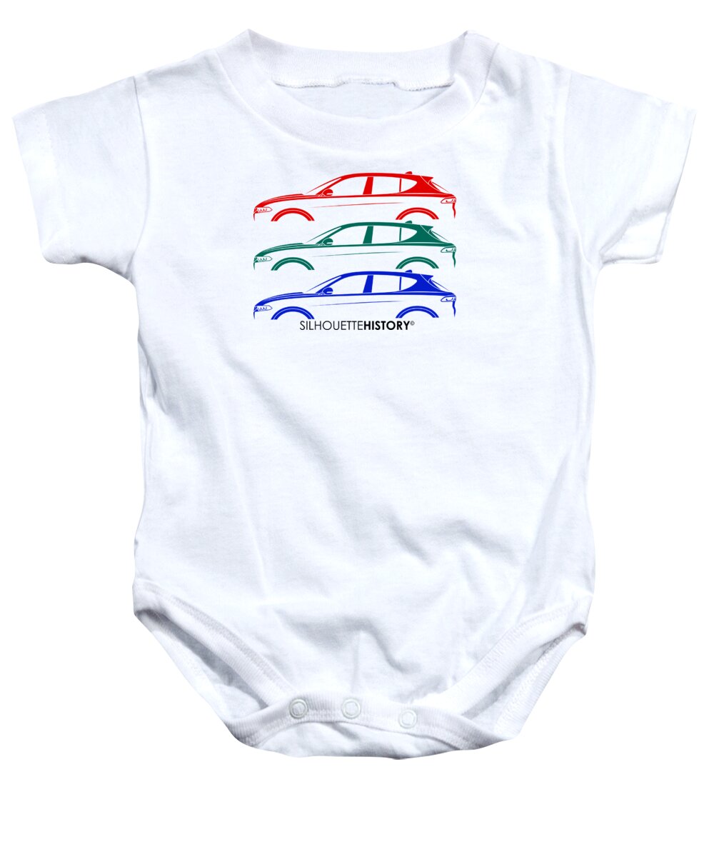 Suv Baby Onesie featuring the digital art Lombard Offroad SilhouetteHistory by Gabor Vida