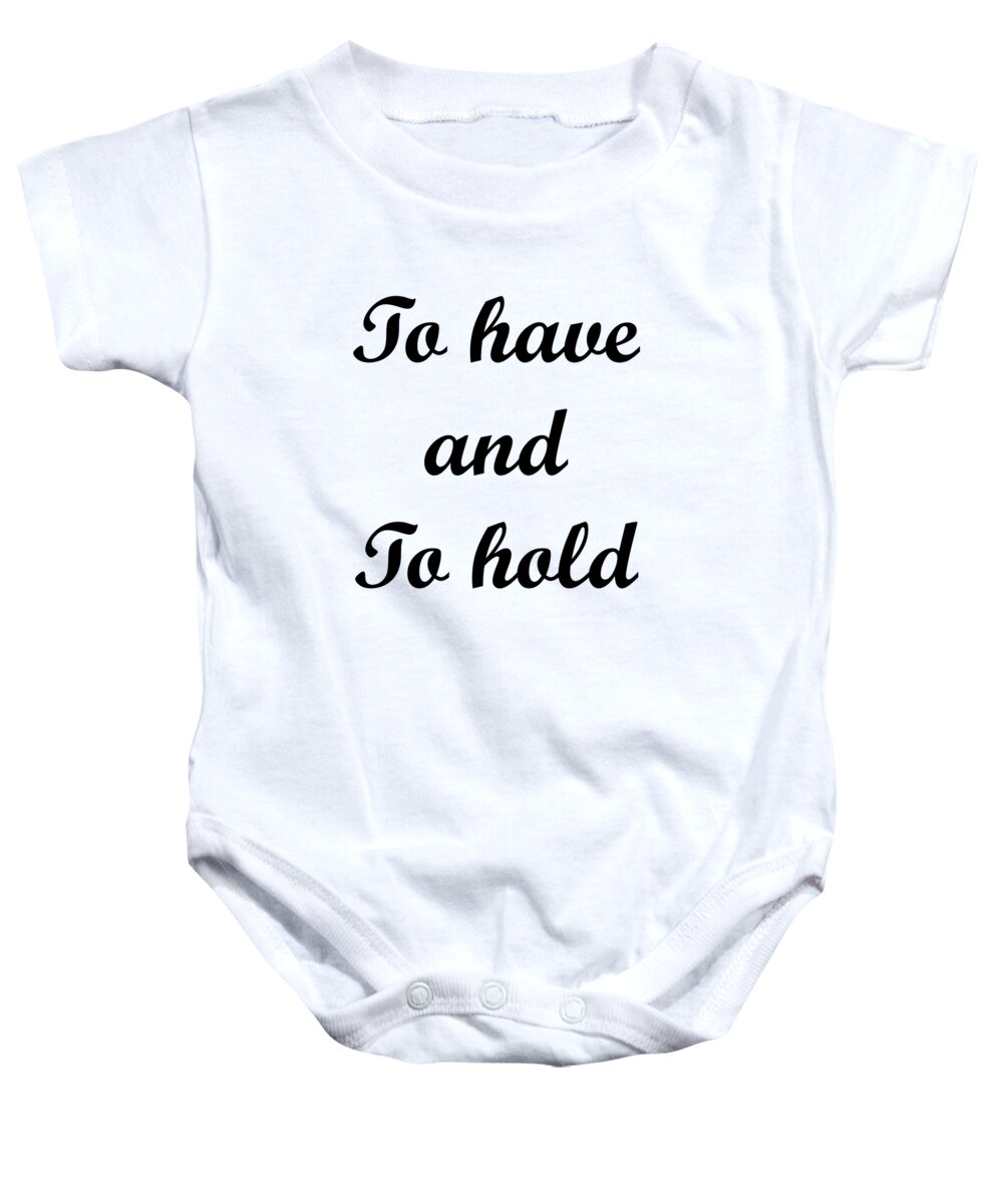 Words Baby Onesie featuring the digital art Love is by Madame Memento