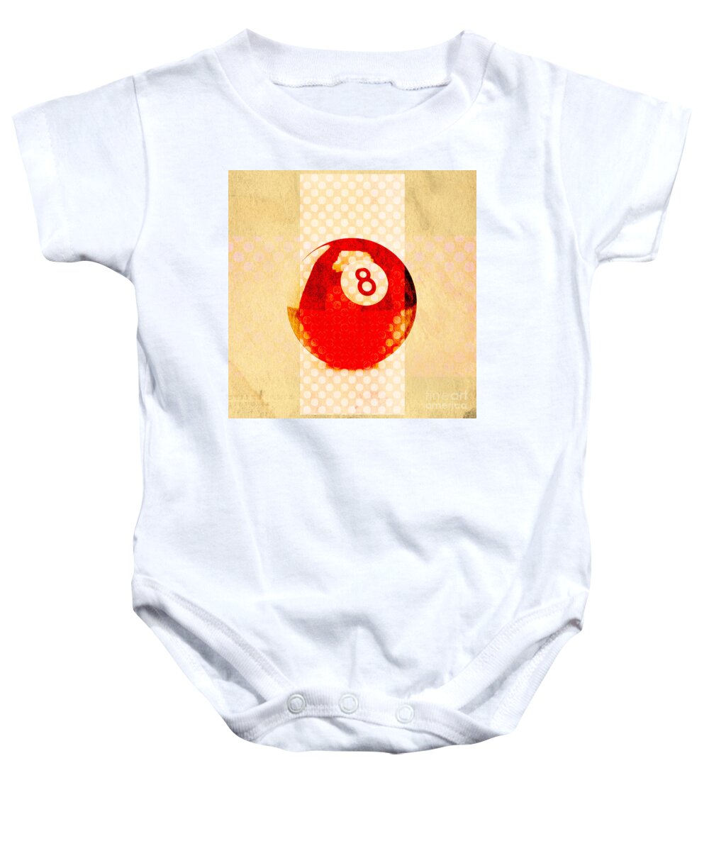 Eight Baby Onesie featuring the photograph Magic Eight Ball Polka Dot by Edward Fielding