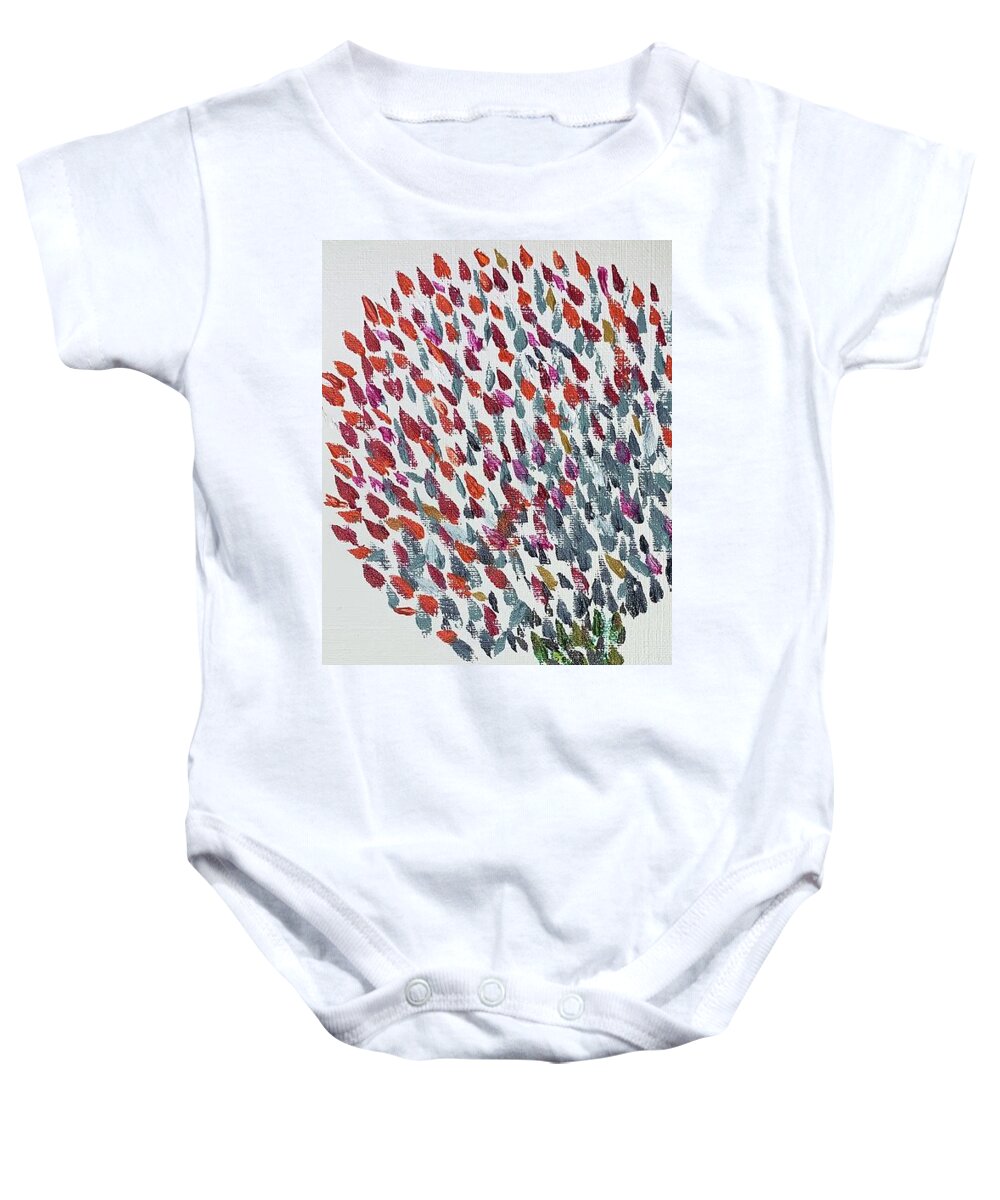 Oil Baby Onesie featuring the painting Make A Wish by Lisa White
