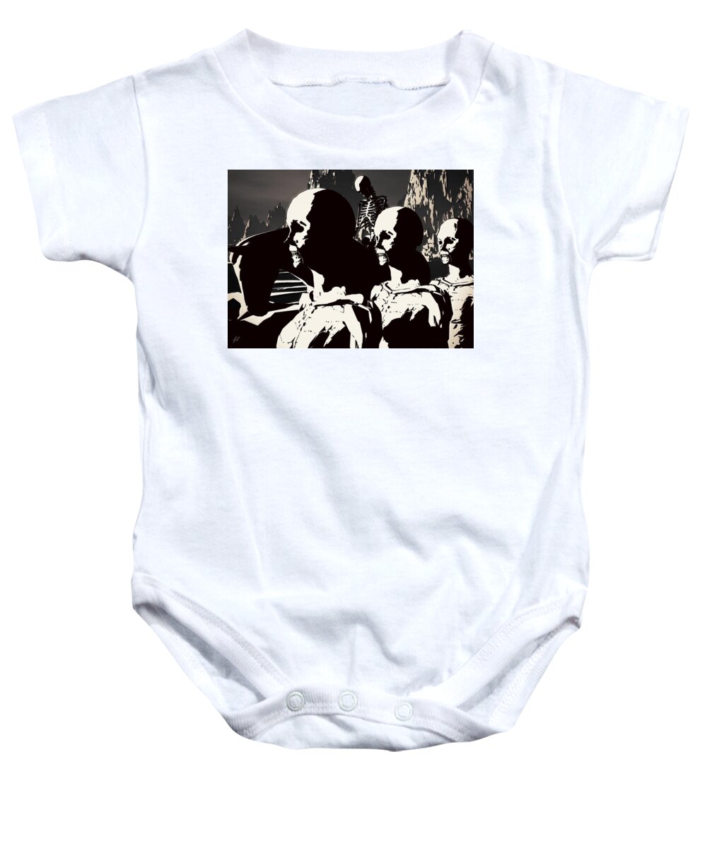 Surreal Baby Onesie featuring the digital art Marching Into the Future by John Alexander