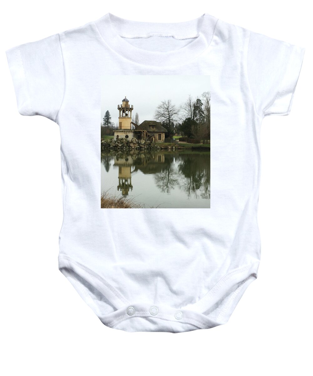 Marie Antoinette Baby Onesie featuring the photograph Maries Lighthouse Versailles by Roxy Rich