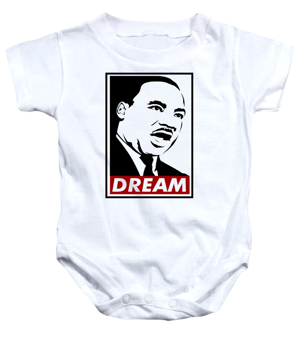 Equal Rights Baby Onesie featuring the digital art Martin Luther King Jr Dream by Jacob Zelazny