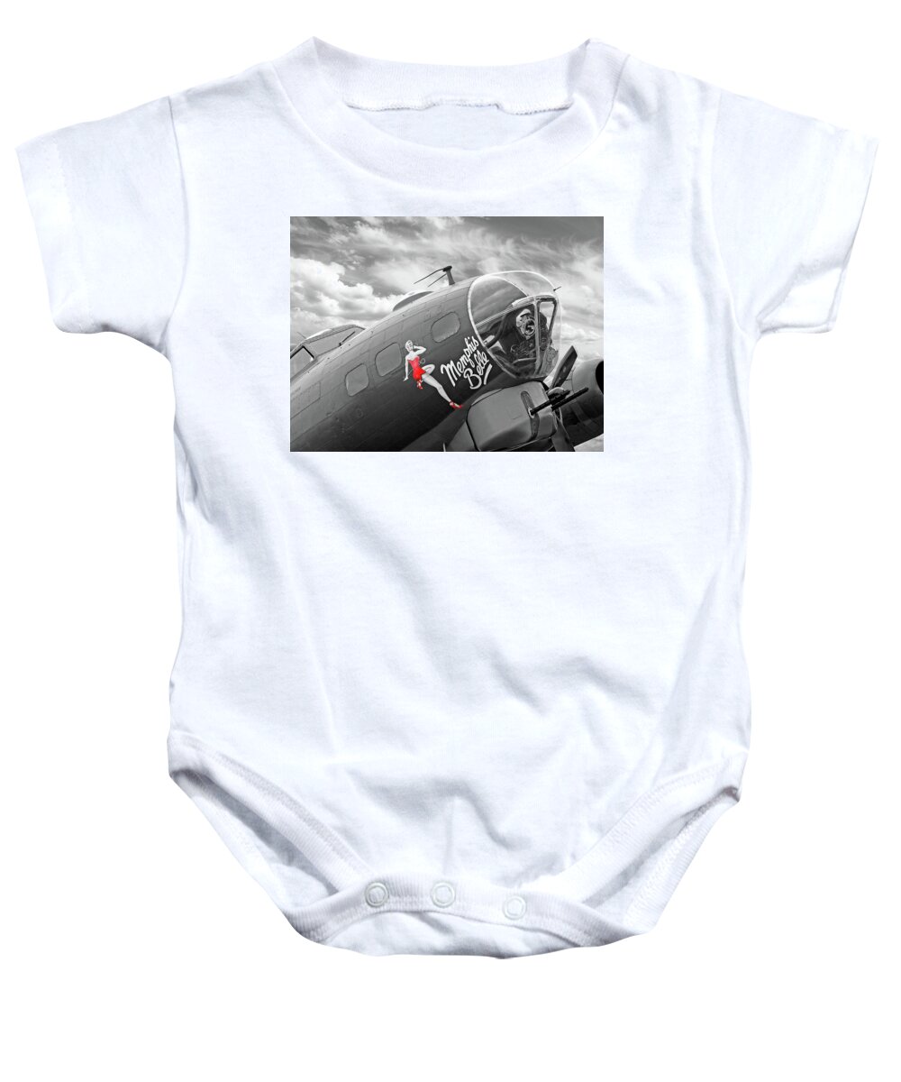 Aviation Baby Onesie featuring the photograph Memphis Belle by Gill Billington