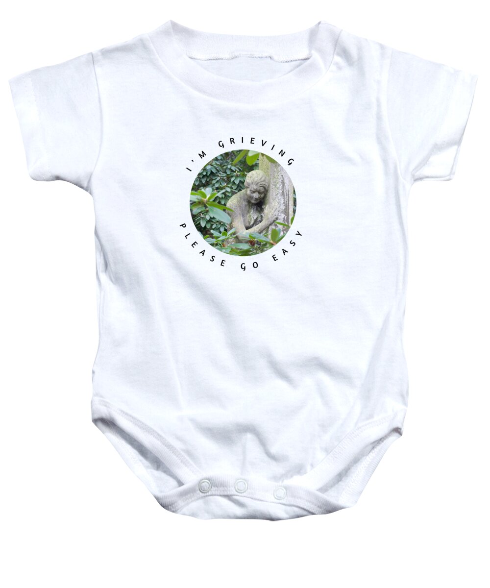 I’m Grieving Baby Onesie featuring the photograph Modern Mourning Wear by Nicola Finch