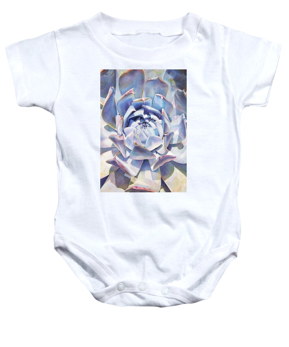 Transparent Watercolor Baby Onesie featuring the painting Morning Beauty by Sandy Haight