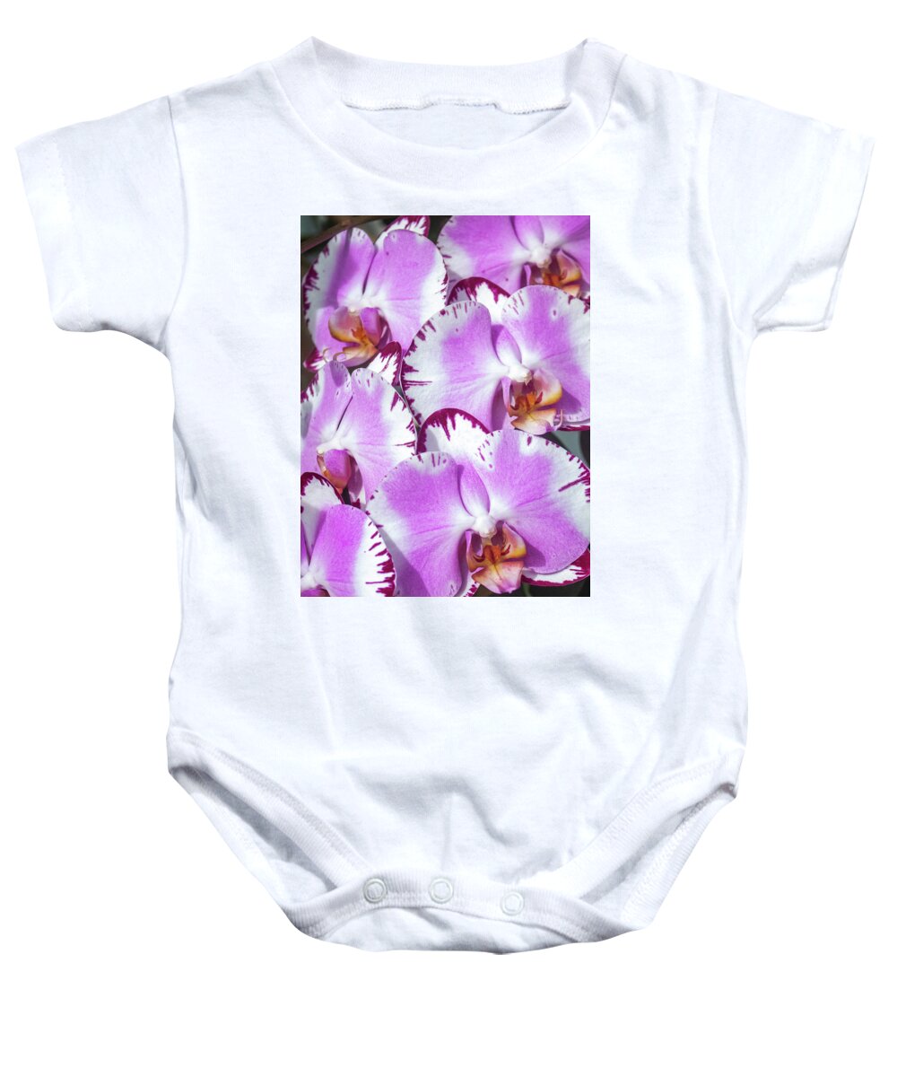 Kauai Baby Onesie featuring the photograph Morning Orchid by Tony Spencer