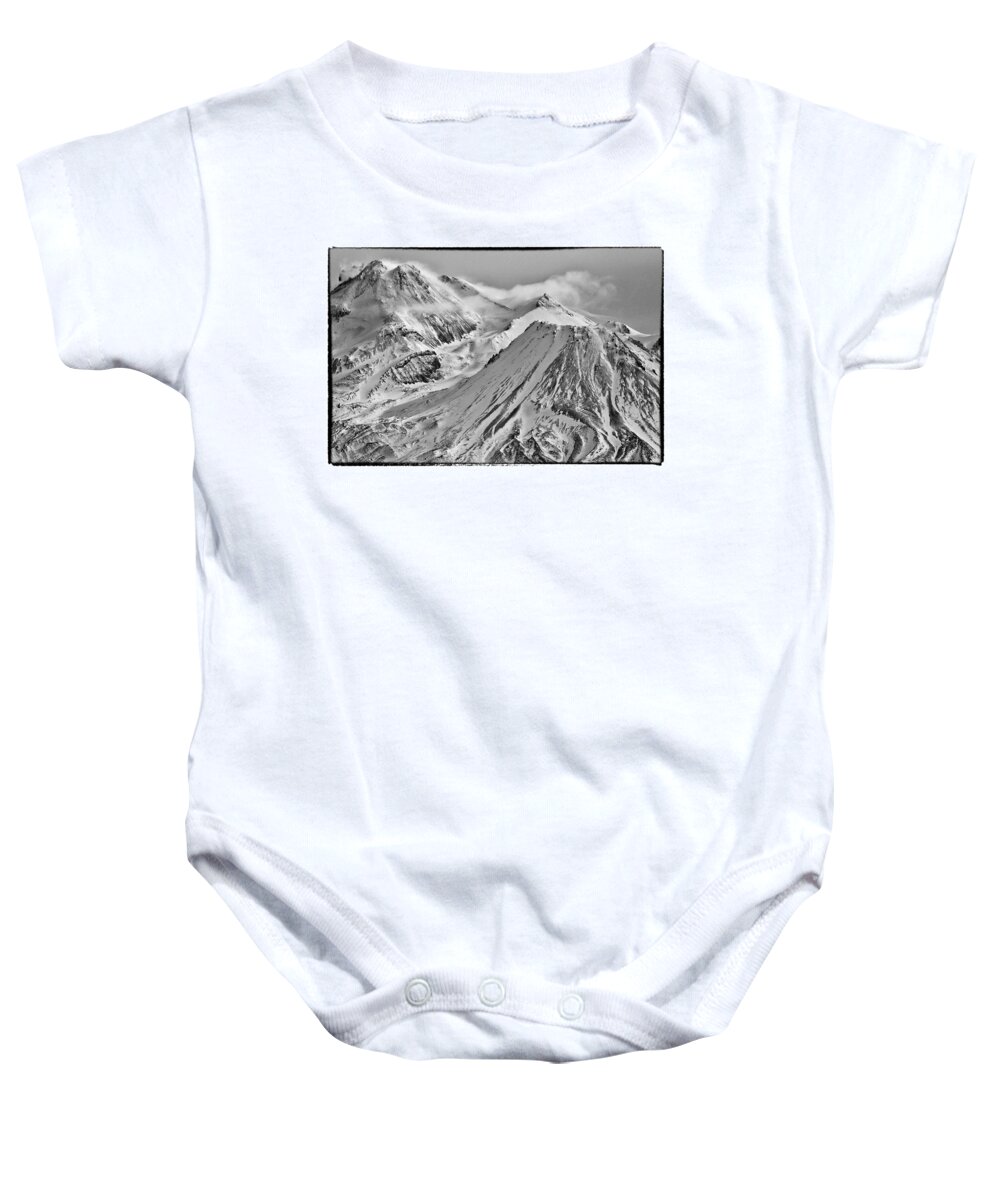 Snow Baby Onesie featuring the photograph Mount Shasta Captures Me by Tom Kelly