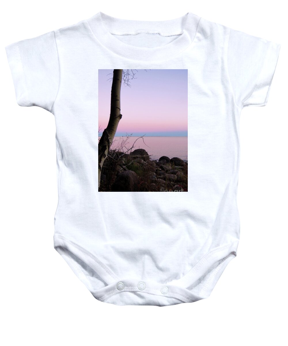 Canada Baby Onesie featuring the photograph Mulberry Haze by Mary Mikawoz